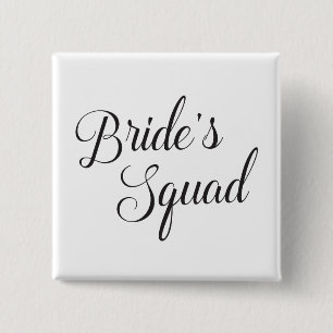 Bachelorette Party Bride's Squad 15 Cm Square Badge