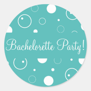 Bachelorette Party Bubbles Envelope Sticker Seal