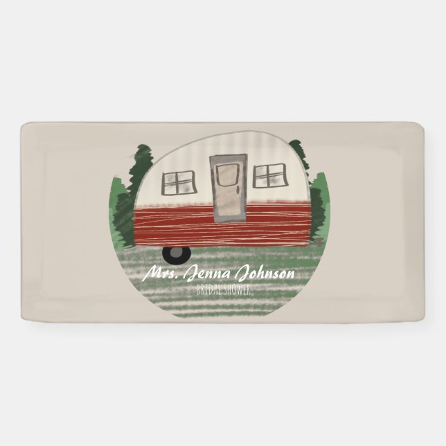 Bachelorette Party Camper Mountains Weekend  Banner (Horizontal)