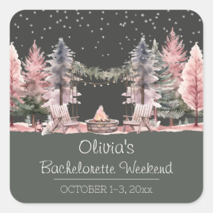 Bachelorette Party Camping Weekend  Square Sticker