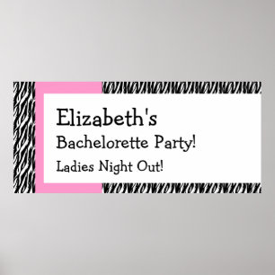 Bachelorette Party Celebration Banner V01 Poster