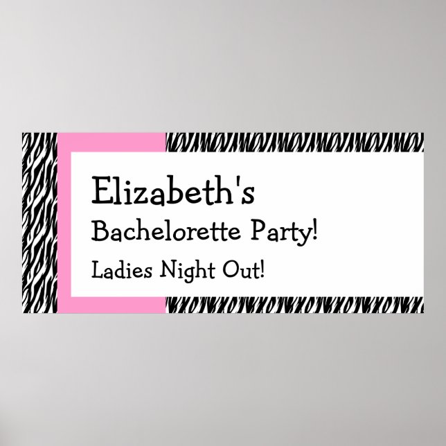 Bachelorette Party Celebration Banner V01 Poster (Front)