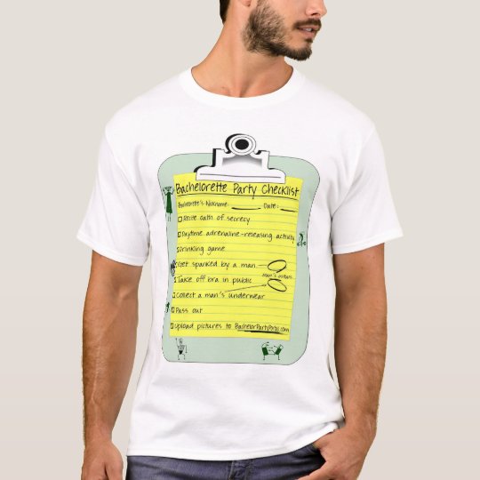 Bachelorette Party Checklist T-Shirt
