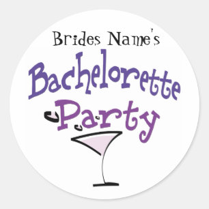 Bachelorette Party Classic Round Sticker