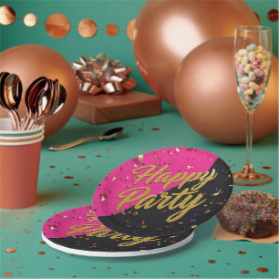 Bachelorette Party Confetti Invitation Last Fling Paper Plate