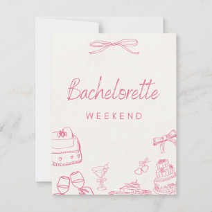 bachelorette party coquette invitation