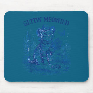 Bachelorette party cowboy cowgirl getting meowiedB Mouse Mat