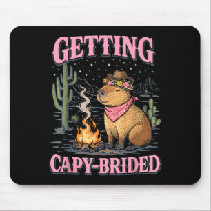 Bachelorette Party Cowgirl Getting Capy brided Mouse Mat