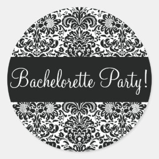 Bachelorette Party Damask Envelope Seal