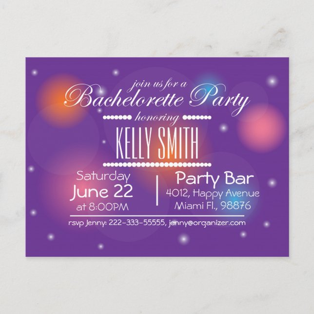 Bachelorette party design card (Front)