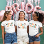 Bachelorette Party Disco Bride Name Custom T-Shirt<br><div class="desc">Bachelorette Disco matching tees for your party you can easily customise for your weekend of fun with the girls before the vow. Perfect for other special events and birthdays</div>