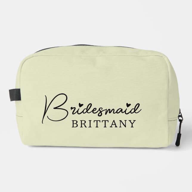 Bachelorette Party Dopp Kit, Custom Name Bride Bag (Front)