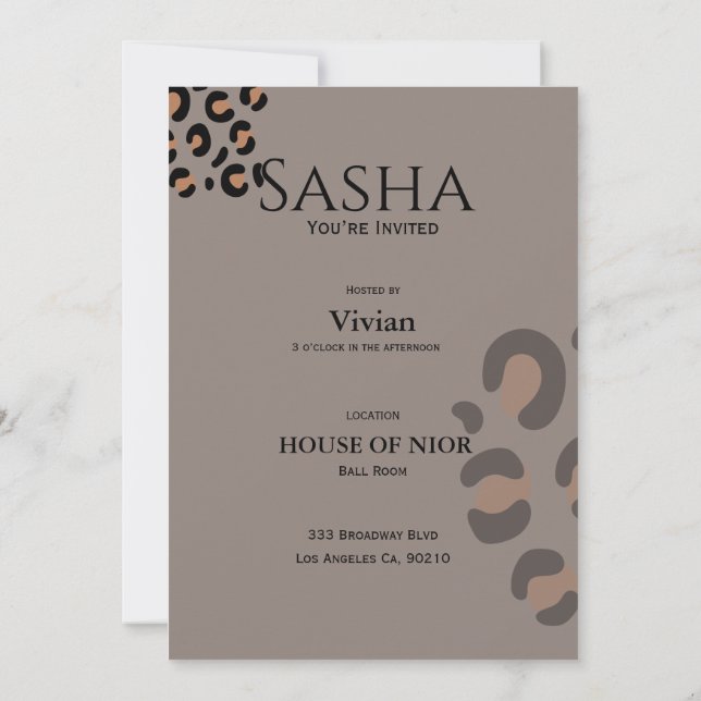 Bachelorette party fashion diva magazine  invitation (Back)