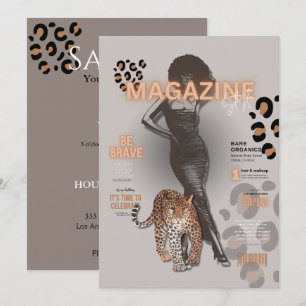 Bachelorette party fashion diva magazine  invitation