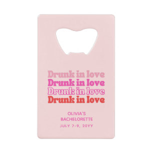 Bachelorette Party Favour Drunk in Love Pink Retro