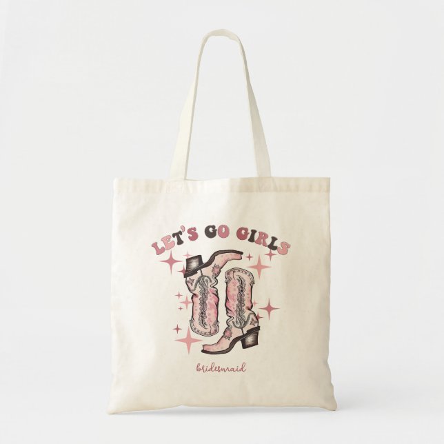 Bachelorette Party Favour Let's Go Girls  Tote Bag (Front)