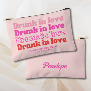 Bachelorette Party Favour Personalised Pink Accessory Pouch