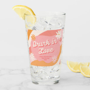 Bachelorette Party Favour Retro Drunk in Love Glass