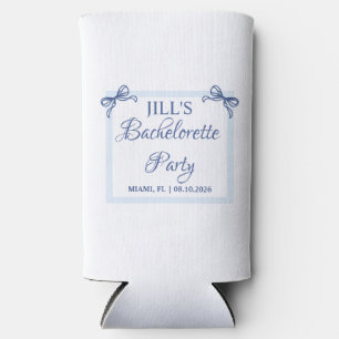 Bachelorette Party Favours - Personalised Coastal Seltzer Can Cooler
