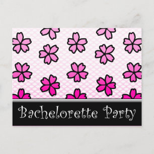 bachelorette party floral invitations