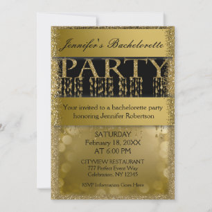 Bachelorette Party   Fun Glamour Invitation