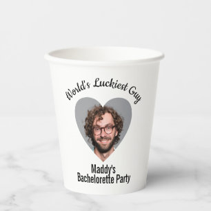 Bachelorette Party Fun Personalised Groom Face   Paper Cups