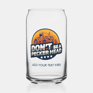 Bachelorette Party Gag Pecker Head Chicken Can Glass