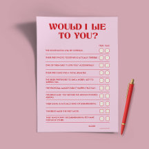 Bachelorette Party Games Would I Lie To You