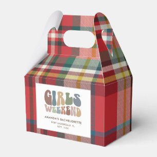 Bachelorette Party Girls Weekend 70s Retro Custom Favour Box