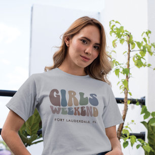 Bachelorette Party Girls Weekend 70s Retro T-Shirt