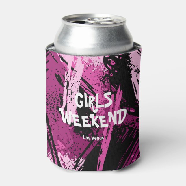 Bachelorette Party Girls Weekend Can Cooler (Can Front)