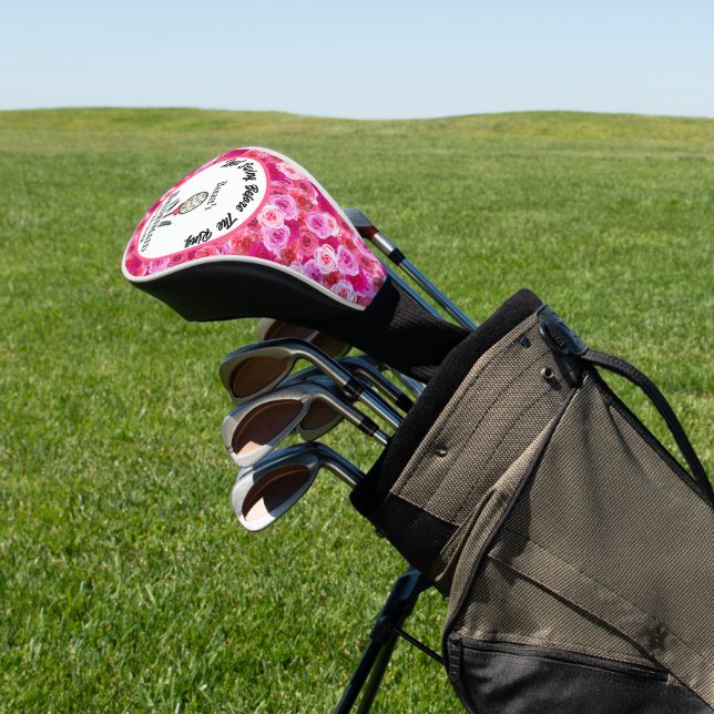 Bachelorette Party Golf Pink Bridesmaid's Gift Golf Head Cover (In Situ)