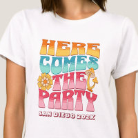 Bachelorette Party Groovy Retro Wavy Bridesmaid