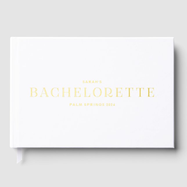 Bachelorette Party Guest Book Photo Book (Front)