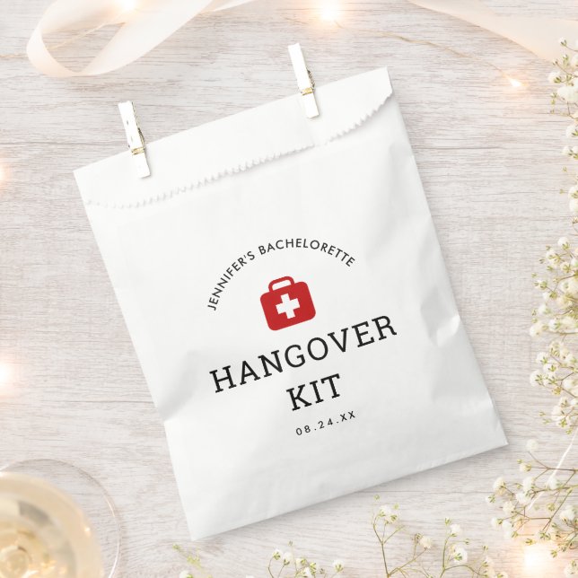 Bachelorette Party Hangover Kit Favour Bags (Clipped)