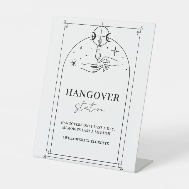 Bachelorette Party Hangover Mystical Tarot Sign (Front)