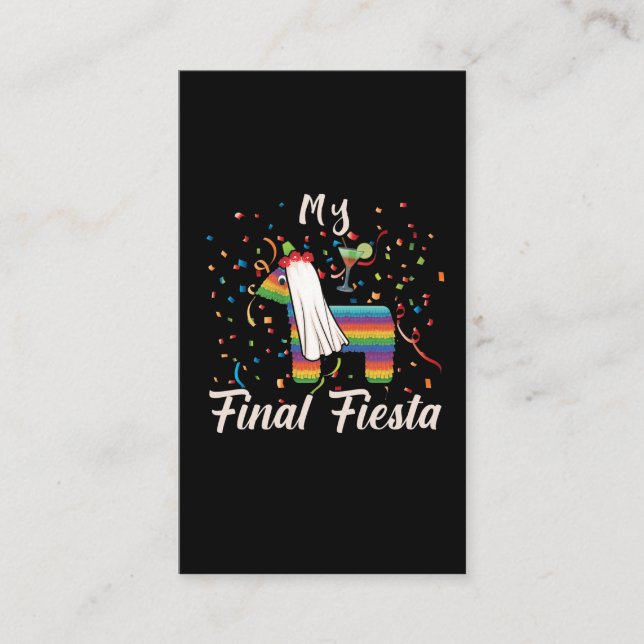 Bachelorette Party Hen Night Final Fiesta Pinata Business Card (Front)