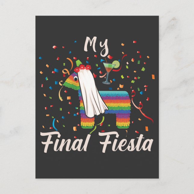 Bachelorette Party Hen Night Final Fiesta Pinata Postcard (Front)
