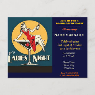 bachelorette party,,hen party,hen night,hen do.... invitation postcard