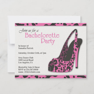 Bachelorette Party High Heel Invitation