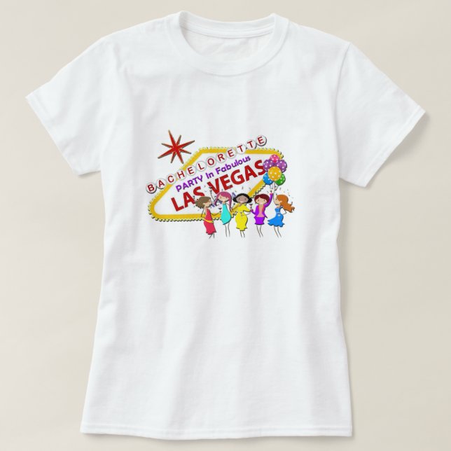 BACHELORETTE PARTY In Las Vegas T-Shirt (Design Front)