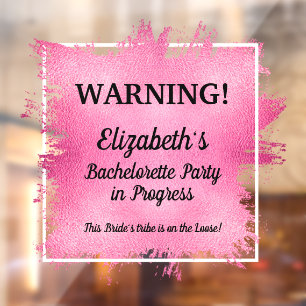 Bachelorette Party in Progress Car Window Cling