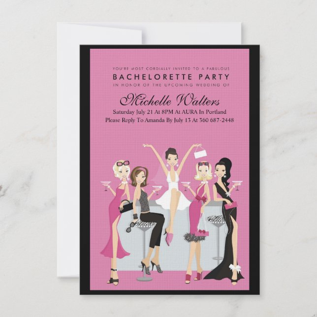 Bachelorette Party Invitation (Front)