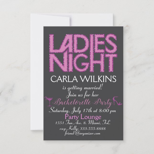 Bachelorette party invitation (Front)