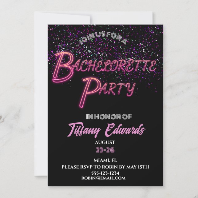 Bachelorette Party Invitation (Front)