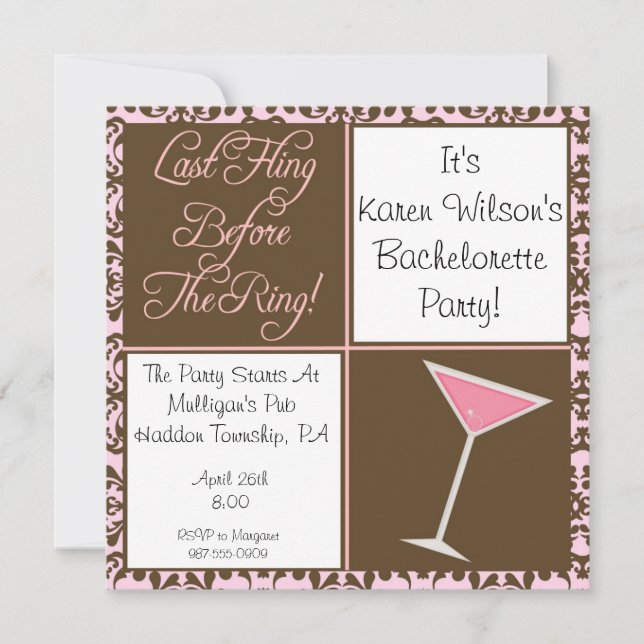 Bachelorette Party Invitation (Front)