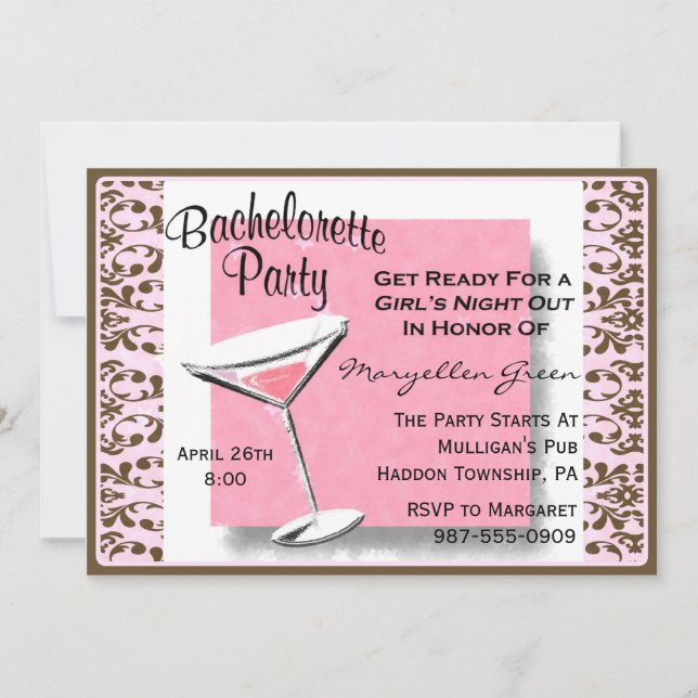 Bachelorette Party Invitation (Front)