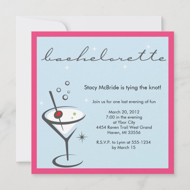 bachelorette party invitation (Front)