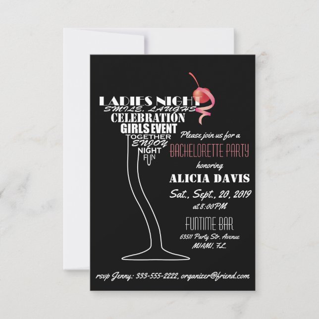 Bachelorette party invitation (Front)