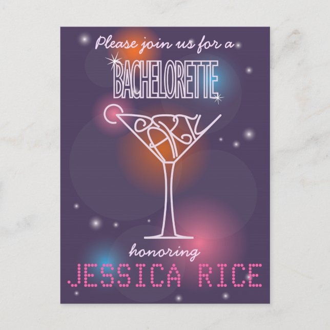 Bachelorette party invitation design (Front)